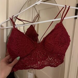 Hollister Lace Bralette in Rich Burgundy